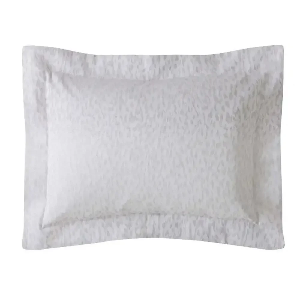 Anne De Solene Caractere Boudoir Sham Satin Jacquard Cotton Beige Leopard 12x16